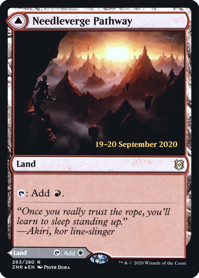 Needleverge Pathway // Pillarverge Pathway  [Zendikar Rising Prerelease Promos] (PZNR 263S)