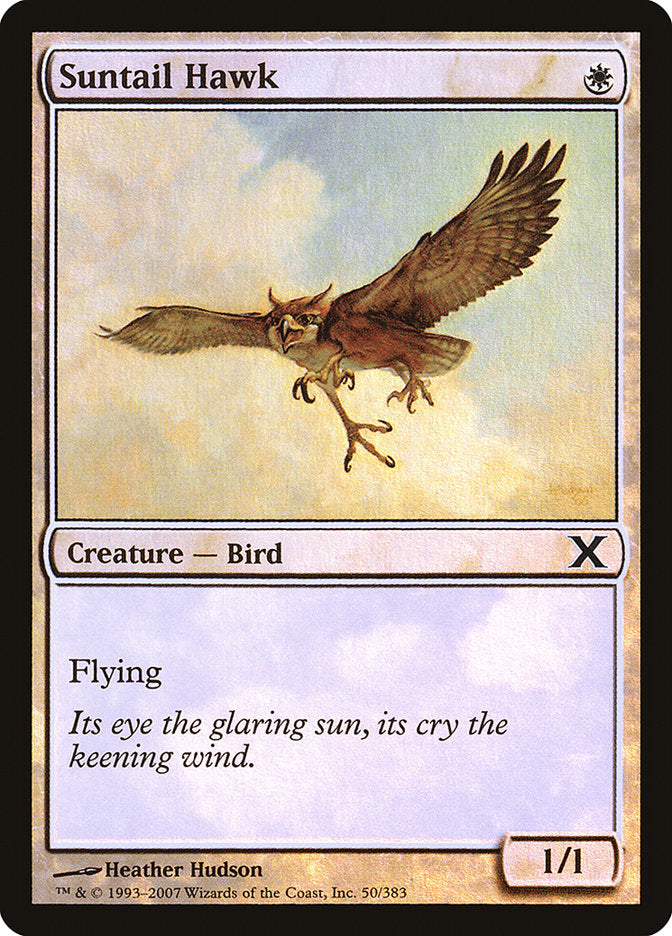 Suntail Hawk (Premium Foil) [Tenth Edition] (10E 50)