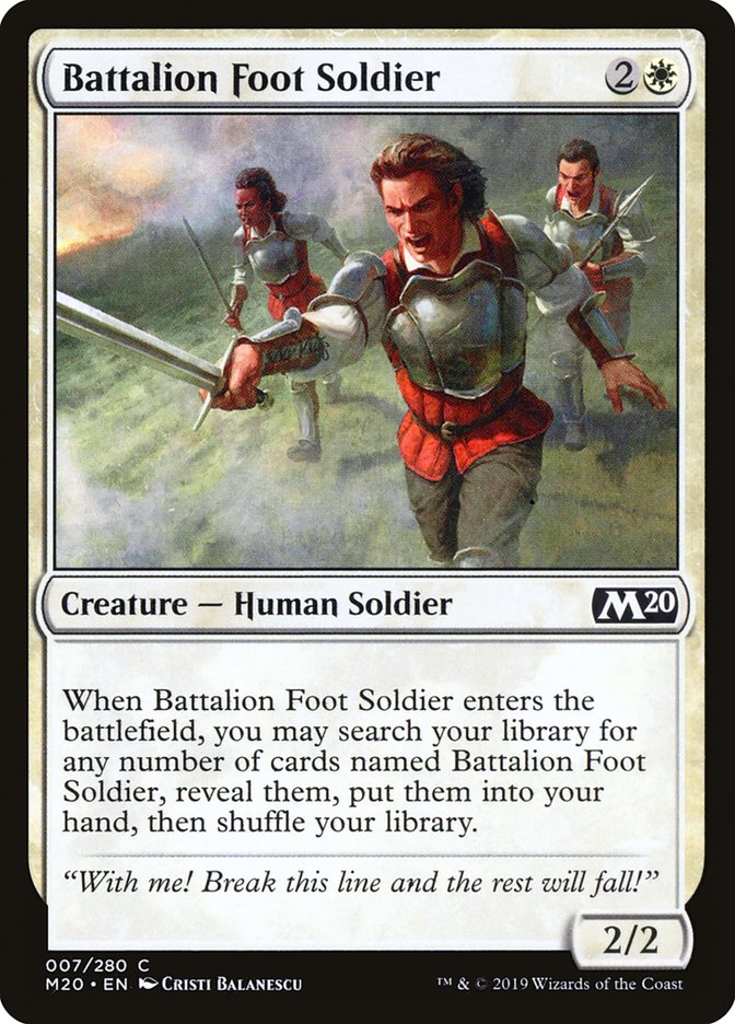 Battalion Foot Soldier [Core Set 2020] (M20 7)