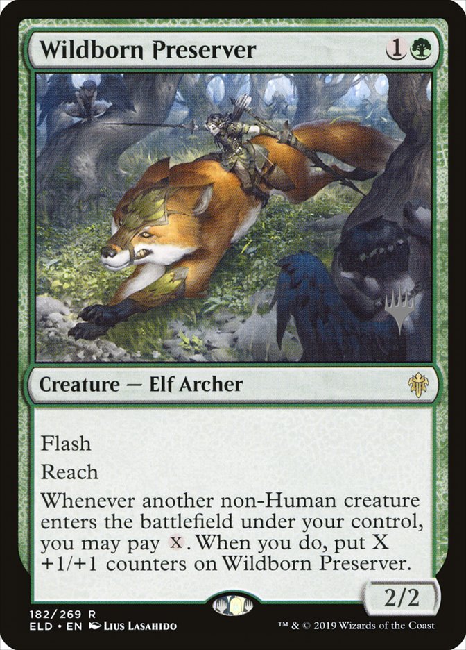Wildborn Preserver (Promo Pack) [Throne of Eldraine Promos] (PELD 182P)