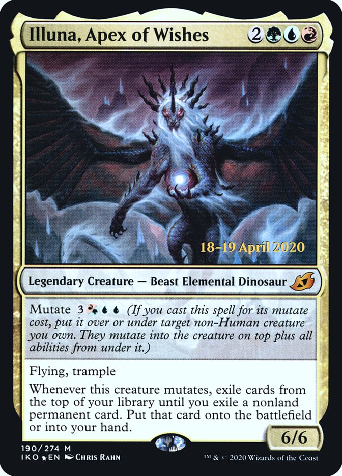 Illuna, Apex of Wishes  [Ikoria: Lair of Behemoths Prerelease Promos] (PIKO 190S)