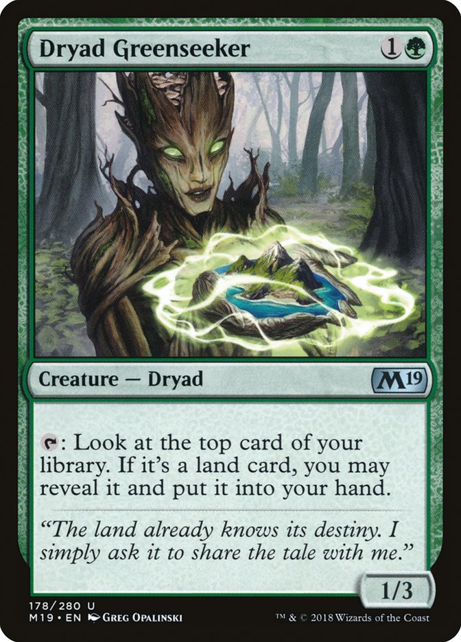 Dryad Greenseeker [Core Set 2019] (M19 178)