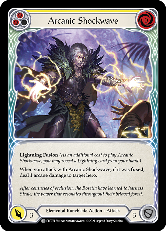 Arcanic Shockwave (Yellow) [ELE074] 1st Edition Rainbow Foil