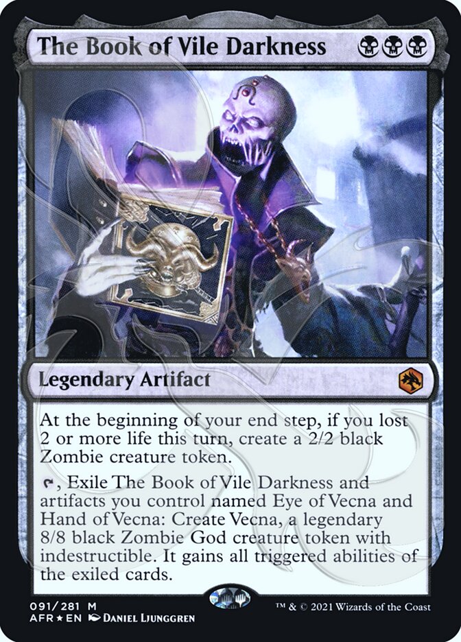 The Book of Vile Darkness (Ampersand Promo) [Dungeons & Dragons: Adventures in the Forgotten Realms Promos] (PAFR 91A)