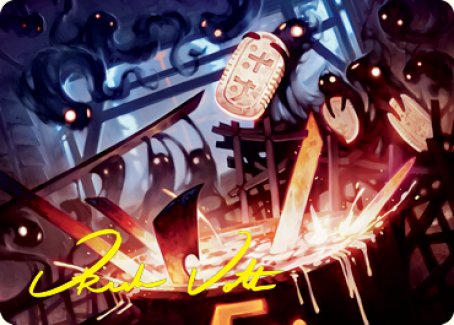 Smoke Spirits' Aid Art Card (Gold-Stamped Signature) [Kamigawa: Neon Dynasty Art Series] (ANEO 41)