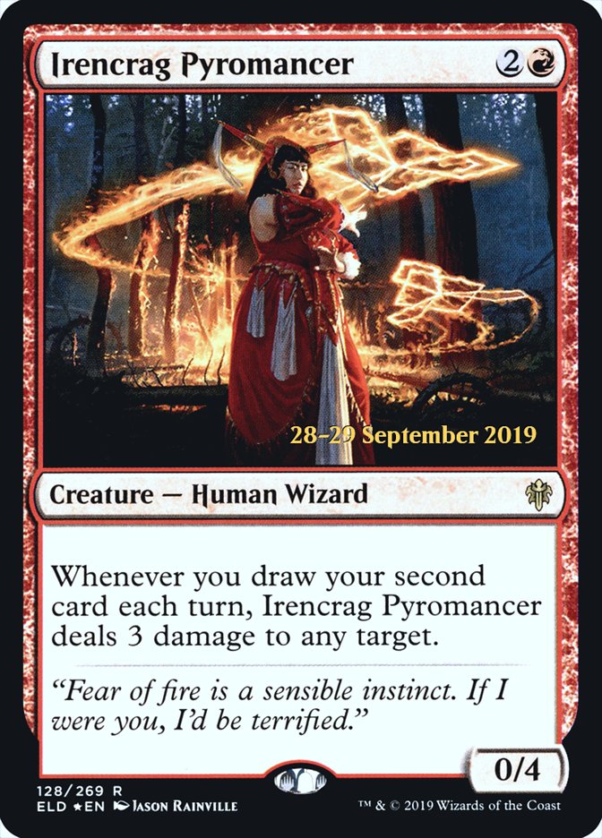 Irencrag Pyromancer  [Throne of Eldraine Prerelease Promos] (PELD 128S)