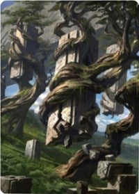 Forest 2 Art Card [Zendikar Rising Art Series] (AZNR 20)