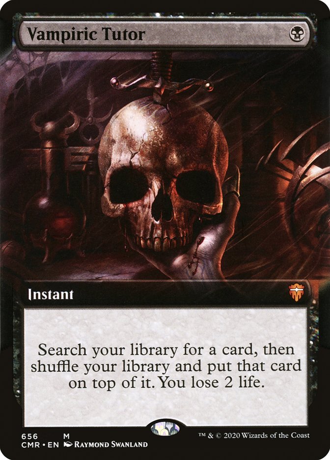 Vampiric Tutor (Extended Art) [Commander Legends] (CMR 656)