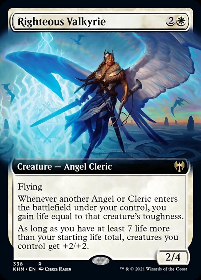 Righteous Valkyrie (Extended Art) [Kaldheim] (KHM 338)
