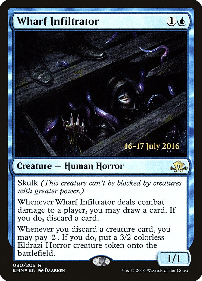 Wharf Infiltrator  (Prerelease) [Eldritch Moon Prerelease Promos] (PEMN 80S)