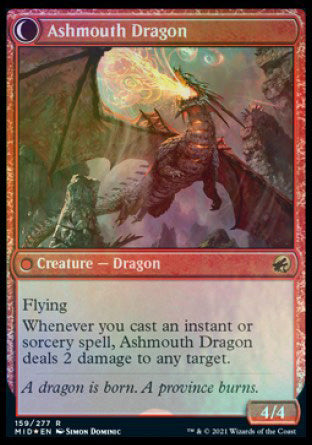 Smoldering Egg // Ashmouth Dragon [Innistrad: Midnight Hunt Prerelease Promos] (PMID 159)