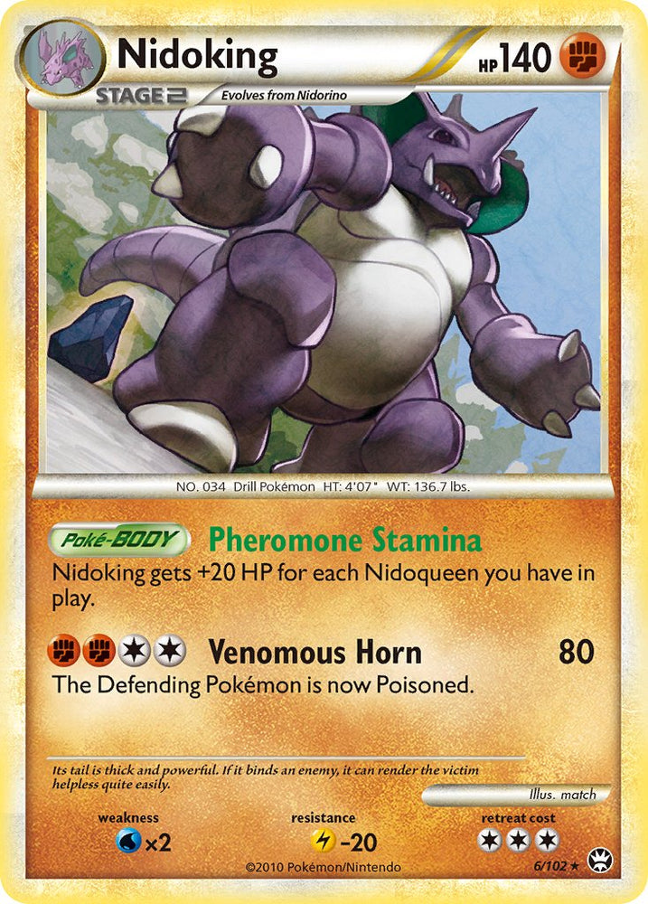 Nidoking (HGSS Triumphant Cracked Ice Holo) (6/102) [Theme Deck Exclusives]