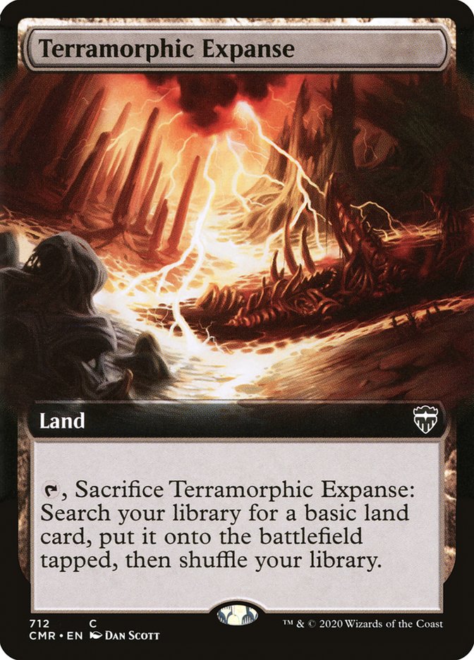 Terramorphic Expanse (Extended Art) [Commander Legends] (CMR 712)