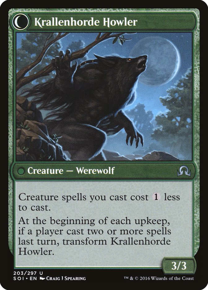 Duskwatch Recruiter // Krallenhorde Howler [Shadows over Innistrad] (SOI 203)