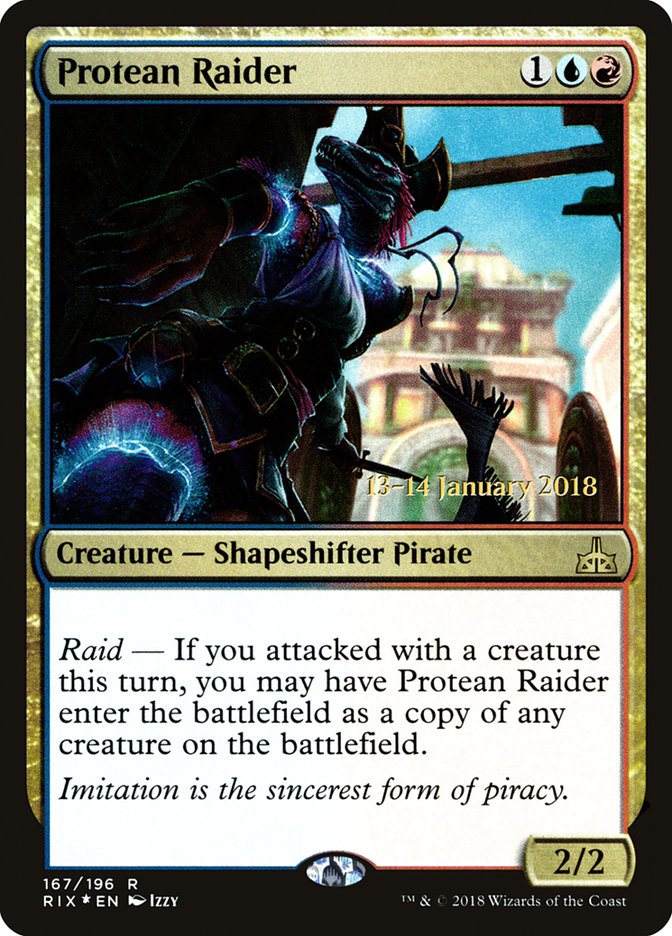 Protean Raider (Prerelease) [Rivals of Ixalan Prerelease Promos] (PRIX 167S)