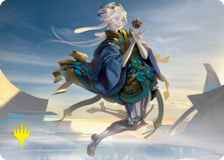Moonfolk Puzzlemaker Art Card (Gold-Stamped Signature) [Kamigawa: Neon Dynasty Art Series] (ANEO 6)