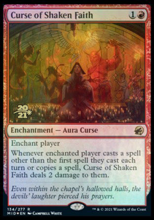 Curse of Shaken Faith [Innistrad: Midnight Hunt Prerelease Promos] (PMID 134)