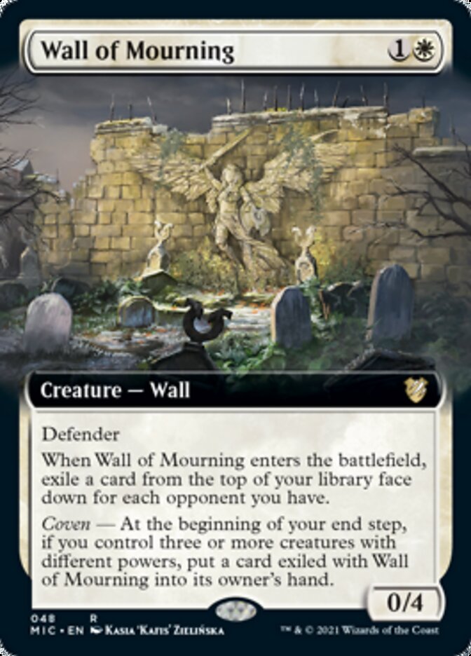 Wall of Mourning (Extended) [Innistrad: Midnight Hunt Commander] (MIC 48)
