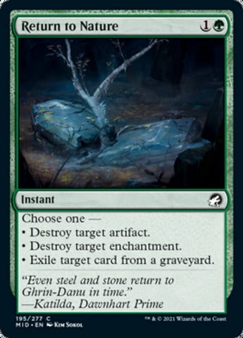 Return to Nature [Innistrad: Midnight Hunt] (MID 195)