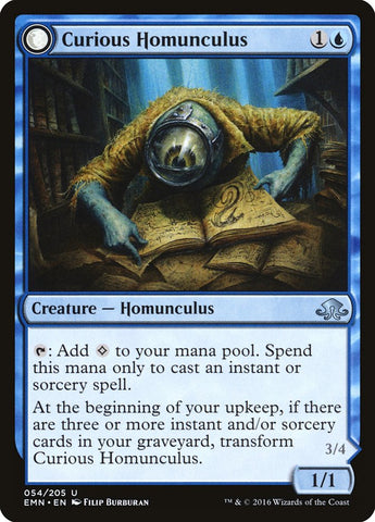 Curious Homunculus // Voracious Reader [Eldritch Moon] (EMN 54)