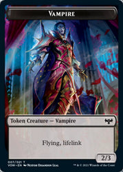 Human (001) // Vampire (007) Double-sided Token [Innistrad: Crimson Vow Tokens] (TVOW 1)