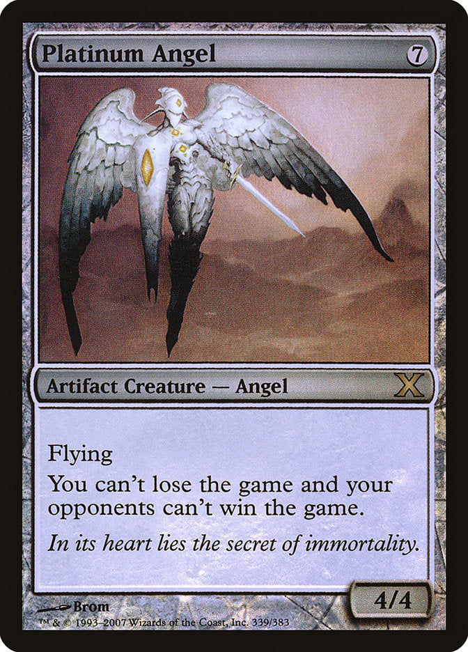 Platinum Angel (Premium Foil) [Tenth Edition] (10E 339)
