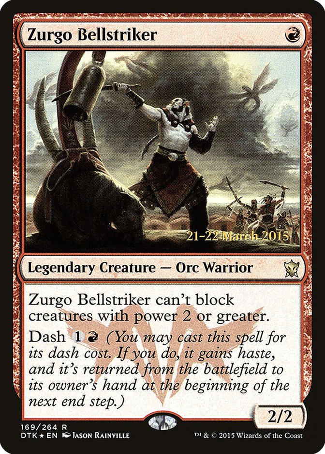Zurgo Bellstriker  (Prerelease) [Dragons of Tarkir Prerelease Promos] (PDTK 169S)