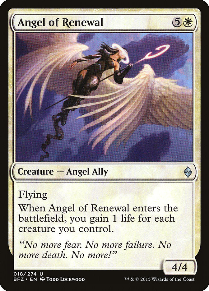 Angel of Renewal [Battle for Zendikar] (BFZ 18)