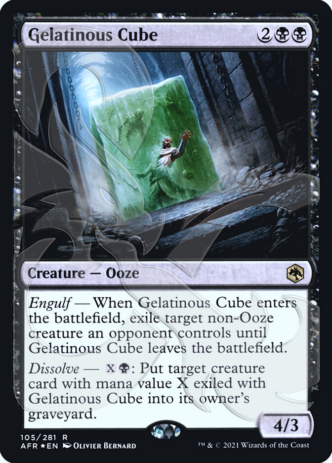 Gelatinous Cube (Ampersand Promo) [Dungeons & Dragons: Adventures in the Forgotten Realms Promos] (PAFR 105A)