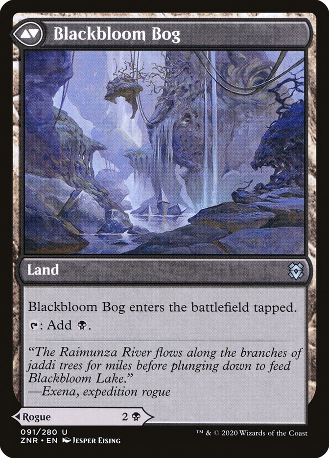 Blackbloom Rogue // Blackbloom Bog [Zendikar Rising] (ZNR 91)