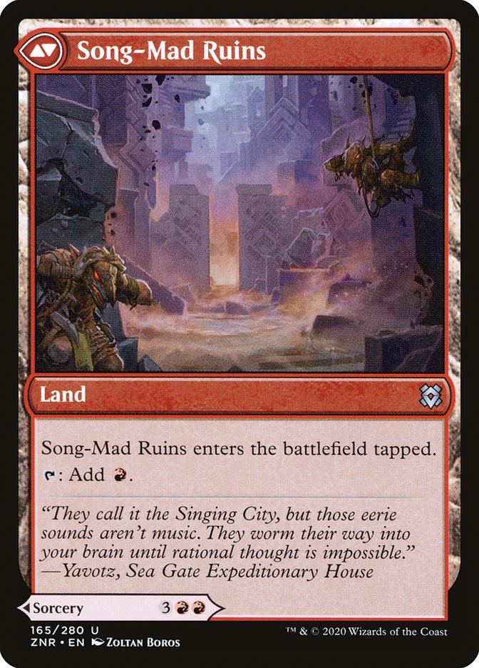 Song-Mad Treachery // Song-Mad Ruins [Zendikar Rising] (ZNR 165)