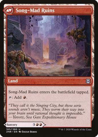 Song-Mad Treachery // Song-Mad Ruins [Zendikar Rising] (ZNR 165)