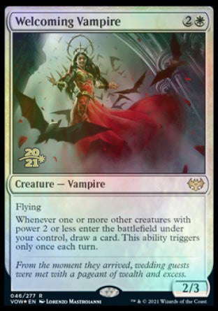 Welcoming Vampire [Innistrad: Crimson Vow Prerelease Promos] (PVOW 46)