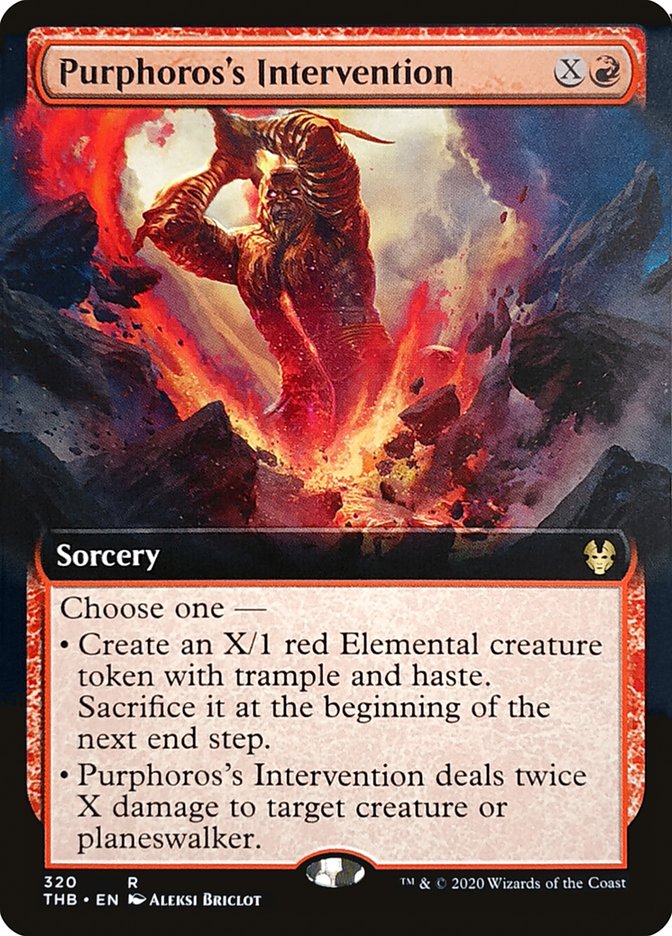 Purphoros's Intervention (Extended Art) [Theros Beyond Death] (THB 320)