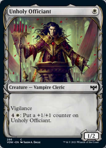Unholy Officiant (Showcase Fang Frame) [Innistrad: Crimson Vow] (VOW 286)