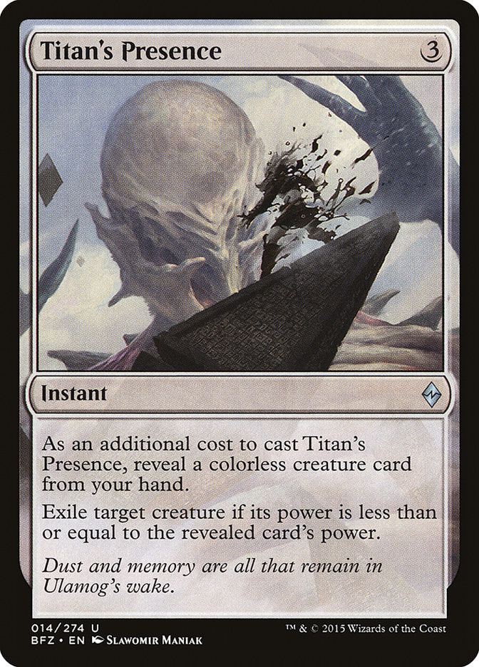 Titan's Presence [Battle for Zendikar] (BFZ 14)