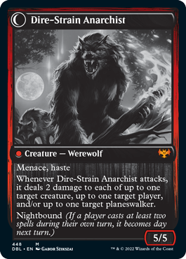 Volatile Arsonist // Dire-Strain Anarchist [Innistrad: Double Feature] (DBL 448)