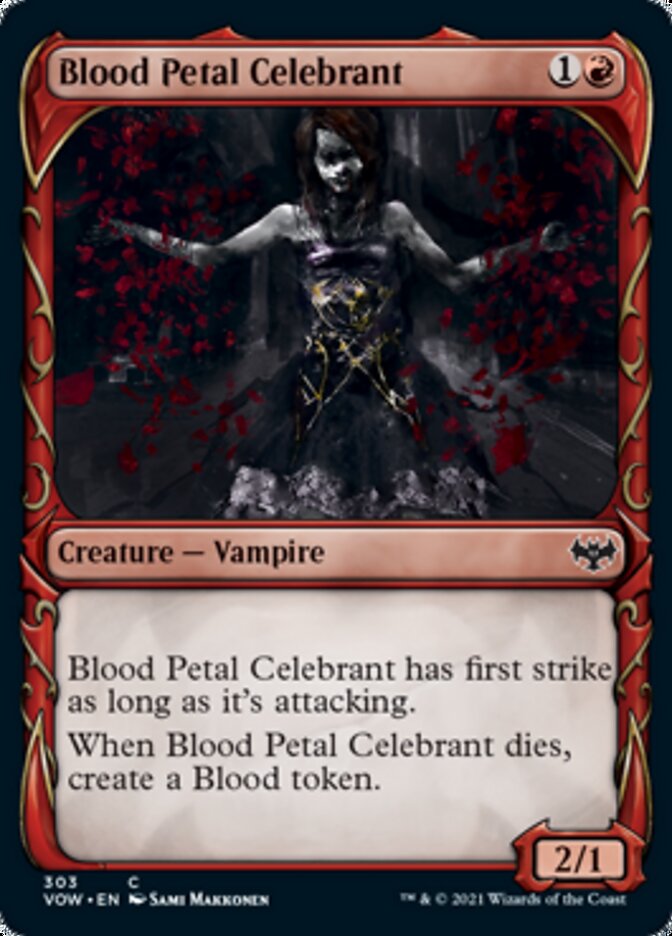 Blood Petal Celebrant (Showcase Fang Frame) [Innistrad: Crimson Vow] (VOW 303)