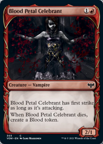 Blood Petal Celebrant (Showcase Fang Frame) [Innistrad: Crimson Vow] (VOW 303)
