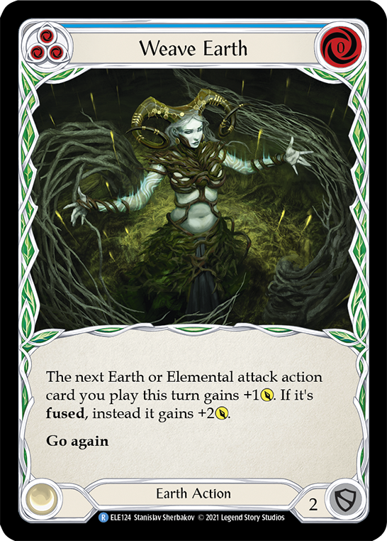 Weave Earth (Blue) [ELE124] 1st Edition Rainbow Foil