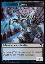 Spirit // Zombie (015) Double-sided Token [Innistrad: Midnight Hunt Tokens] (TMID 2)
