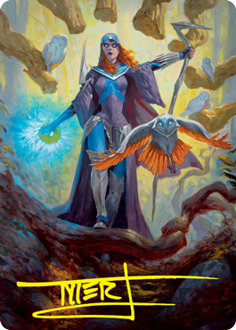 Kasmina, Enigma Sage Art Card (Gold-Stamped Signature) [Strixhaven: School of Mages Art Series] (ASTX 29)