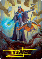 Kasmina, Enigma Sage Art Card (Gold-Stamped Signature) [Strixhaven: School of Mages Art Series] (ASTX 29)