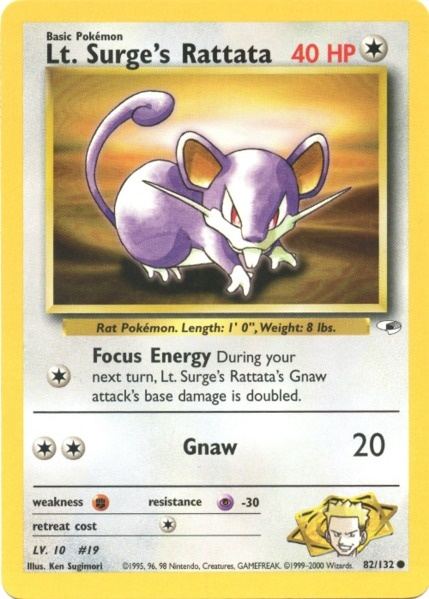 Lt. Surge's Rattata (82/132) [Gym Heroes]