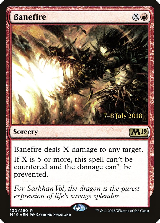 Banefire  (Prerelease) [Core Set 2019 Prerelease Promos] (PM19 130S)