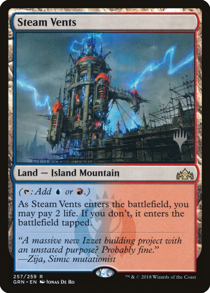 Steam Vents (Promo Pack) [Guilds of Ravnica Promos] (PGRN 257P)
