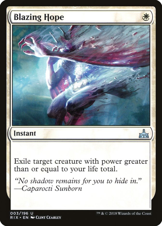 Blazing Hope [Rivals of Ixalan] (RIX 3)
