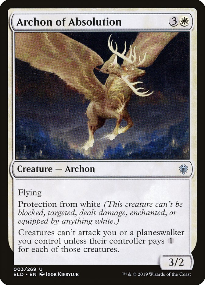 Archon of Absolution [Throne of Eldraine] (ELD 3)
