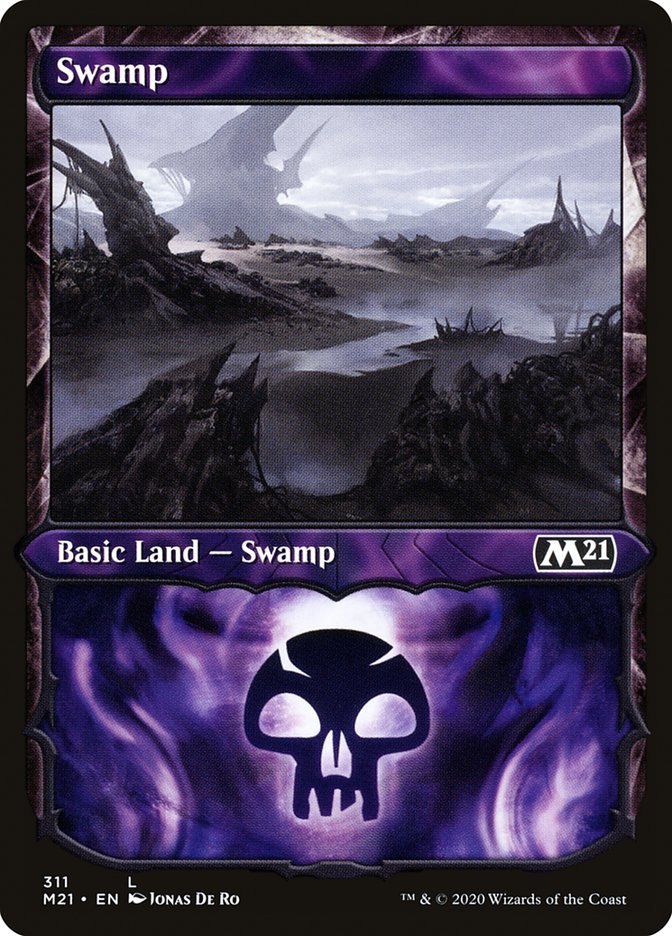 Swamp (#311) (Showcase) [Core Set 2021] (M21 311)