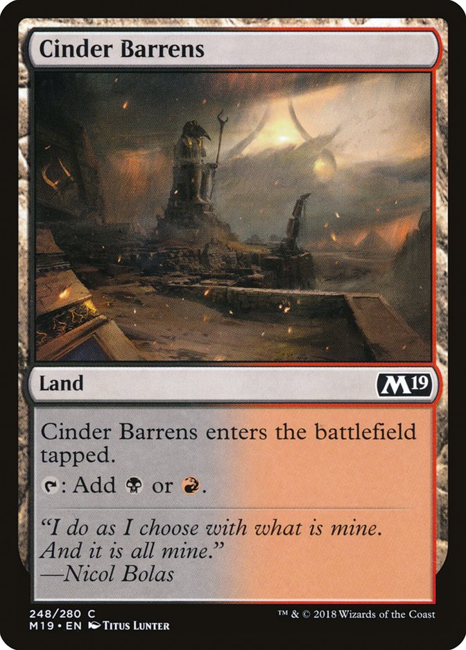 Cinder Barrens [Core Set 2019] (M19 248)